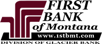 First Bank of Montana - www.1stbmt.com - Division of Glacier Bank logo